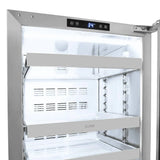 ZLINE 24" Touchstone 151 Can Beverage Fridge DuraSnow® Stainless Steel Glass Door And Champagne Bronze Handle RBSOZ-SN-24-CB