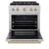 ZLINE 30"Gas Range, Convection Gas Oven , DuraSnow® Champagne Bronze, SGRSZ-30-CB
