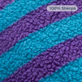 MAXYOYO Kids Bean Bag Chair, Sherpa Bean Bag Couch with Decorative Edges for children's room (Stripe Blue)