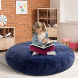 MAXYOYO 2-in-1 Kids Bean Bag Bed, Convertible Kids Bean Bag Chair to Bed, Floor Cushion (Blue)