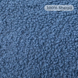 MAXYOYO Kids Bean Bag Chair, Sherpa Bean Bag Couch with Decorative Edges for children's room (Blue)
