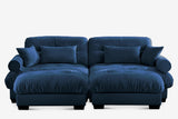 CLOUDIES 94" Loveseat with 2 Ottomans