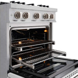 ZLINE 36"Classic Gas Range, Convection Gas Oven, DuraSnow® Stainless Steel, White Matte Door CGRS-WM-36