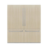 ZLINE 72" Panel Ready Built-In Bottom Freezer Refrigerator,Water Dispenser, Ice Maker, RBIT-72