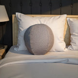 Qivuit Gray Round Pillow