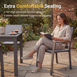 8-Person Aluminum Patio Dining Set, Extendable Table