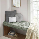 Tufted Chenille Square Floor Pillow Cushion, Desert Sage