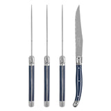 Laguiole Connoisseur 4-Piece Navy Steak Knife Set