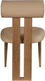 Dario - Faux Leather Dining Chair With Brown Frame (Set of 2)