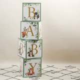 Woodland Baby Block Box Set of 4 Baby Shower Decor