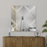 Adoree V Grooved Square Mirror