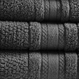 Lightweight 6-Piece Bath Towel Set [Certified], Dark Grey