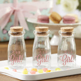 Printed Vintage 3.8 oz. Milk Bottle Favor Jar - It's A Girl
