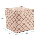Square Pouf Moroccan Gold