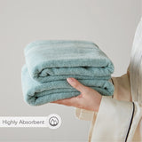 500GSM Turkish Cotton Quick Dry Plush Towel Set, Seafoam