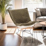 Scroll Puff Chair Angora Moss