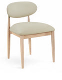 Riccio - Faux Leather Dining Side Chair (Set of 2) - Natural Frame