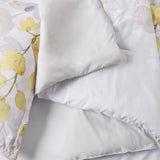 Modern Leaves Comforter Set with Bed Sheets, Yellow