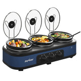 Triple Slow Cooker Buffet Servers and Warmer, 3*2.5 Quarts