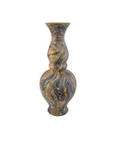 Brown Marbleized Double Gourd Vase