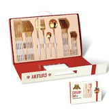 24pcs Stainless Steel Cutlery Set Gift Box