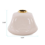 Christana Concaved Ceramic Vase- Short