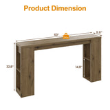 63'' Long Console Table, Farmhouse Entryway Table