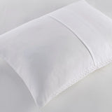 Waffle Weave Textured Duvet Cover Set, White