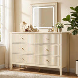 Wholesale 47" 6-Drawer Fluted Dresser, Eco-Friendly & Water-Resistant