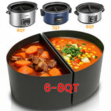 2 in 1 Silicone Slow Cooker Liners Fit For Crock Pots 6 Qt
