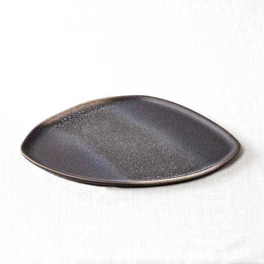 Iceland Volcanic Gray Triangle Platter 13x9"