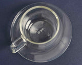 Borosilicate Glass Cup & Saucer Set, 11 oz