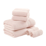 Turkish Cotton 6-Piece Bathroom Towel Set, Blush