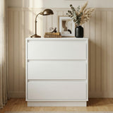 Wide Nightstand with 3 Drawers, Modern Chest of Drawers