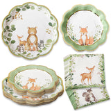 Woodland Baby 78 Piece Party Tableware Set