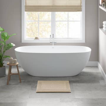 100% Cotton Tufted 3000 Gsm Reversible Bath Rug, Natural