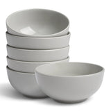 Kook Ceramic Cereal Bowls, 20 oz, Set of 6