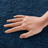100% Cotton Tufted 3000 Gsm Reversible Bath Rug, Navy