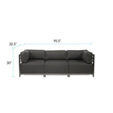 Axis 3pc Sectional Sterling Charcoal Titanium Frame