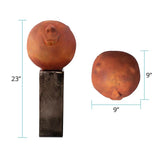 Mr. Wilfred Terra Cotta Sculpture on Aluminum Pillar