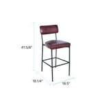 Ouston Leatrher Bar Stool