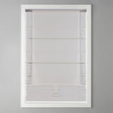 Basketweave Room Darkening Cordless Roman Shade, White