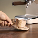 Kook Espresso Cup and Saucer Set of 4, Multicolor