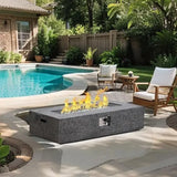 Wholesale MgO Propane Rectangular Fire Pit Table
