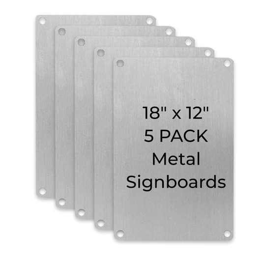 Waterdrop Blank Metal Signs- 5 Pack, Heavy Duty Aluminum Write-On Sign, Easy to Mount Indoor or Outdoor Use