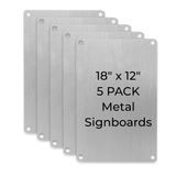 Waterdrop Blank Metal Signs- 5 Pack, Heavy Duty Aluminum Write-On Sign, Easy to Mount Indoor or Outdoor Use
