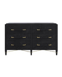 Verona Black Six-Drawer Chest