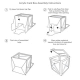 Gold Frame Collapsible Acrylic Card Box