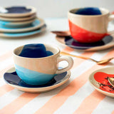GIRO Cappuccino Cups & Saucers 150ml Set of 6