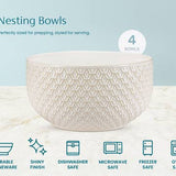Kook Ceramic Nesting Bowls Set of 4, Ivory